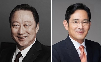 박용만 대한상의 회장(왼쪽)과 이재용 삼성전자 부회장.