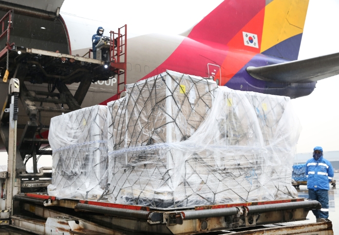아시아나항공이 미국산 계란 긴급 수송에 나섰다. 사진=아시아나항공.