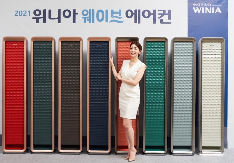 위니아딤채가 해외 유명 휴양지를 모티브로 한 '2021년형 위니아 웨이브 에어컨' 8종을 출시했다. 사진=위니아딤채