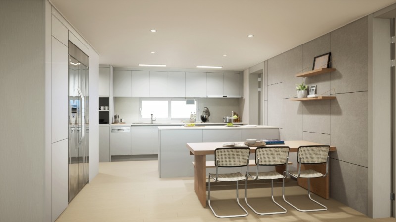 DL이앤씨의 특화 설계 적용 주방 모습. / 사진제공 = DL이앤씨