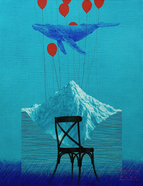 박지만, Learning to fly, Oil on linen, 41×53cm, 2019
