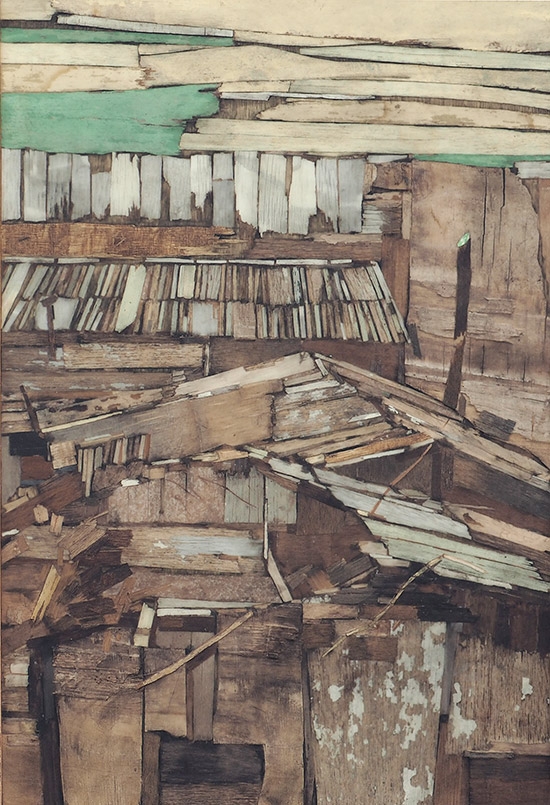 이부강, Trace layers, Mixed media, 50×73cm, 2016