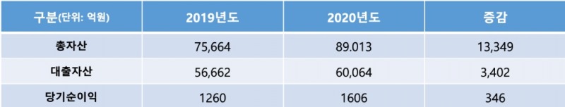 신한캐피탈의 2020년 주요 경영실적 지표. /자료=신한금융지주
