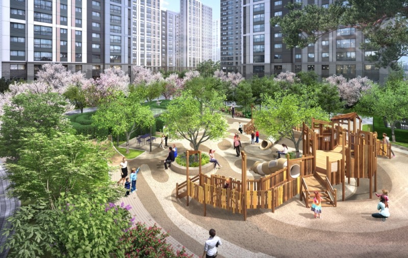 e편한세상 영종국제도시 센텀베뉴에 조성되는 놀이 공간 드포엠플레이. / 사진제공 = DL이앤씨