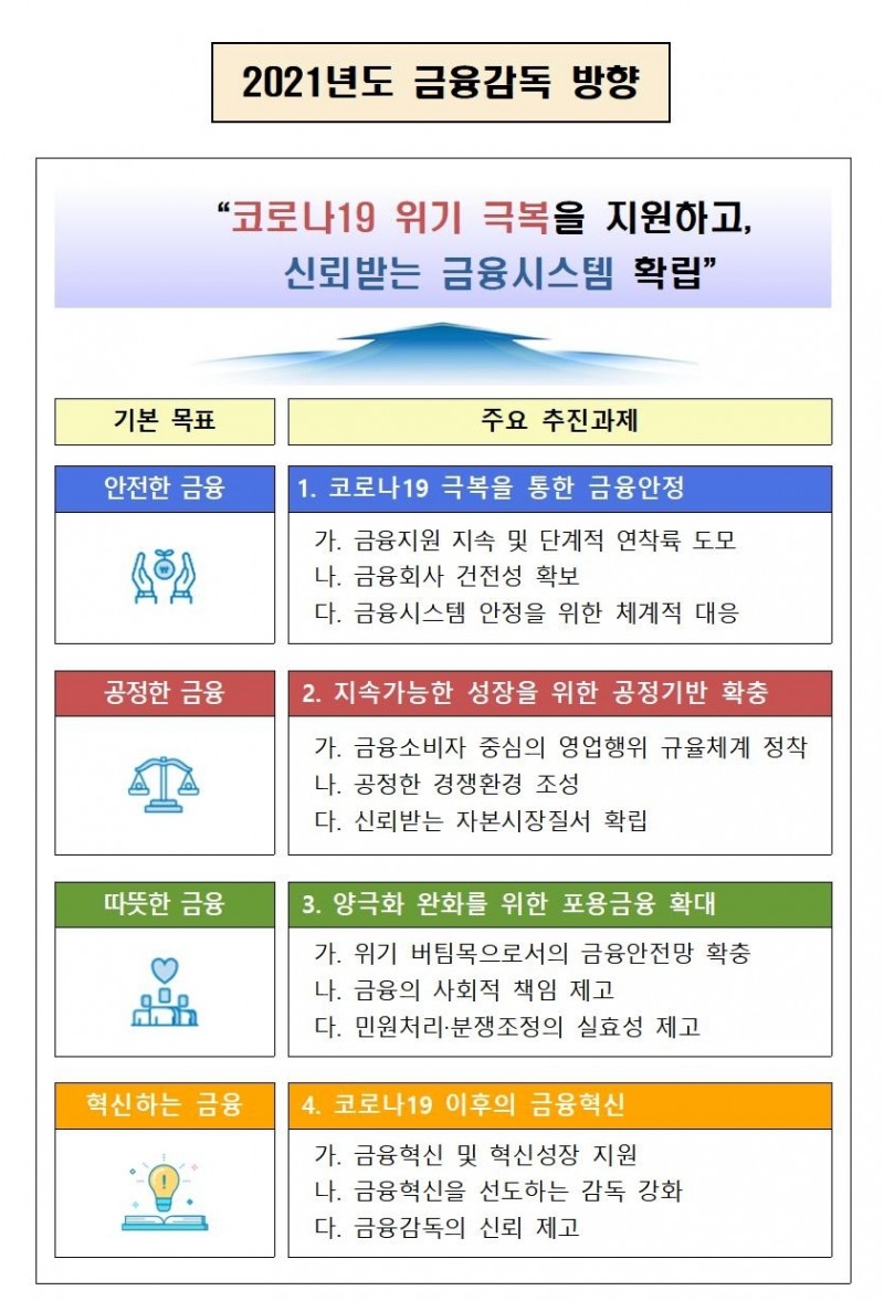 2021년도 금융감독원 업무계획. /사진=금융감독원 제공