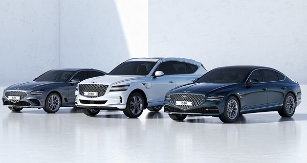 왼쪽부터 G70, GV80, G80.