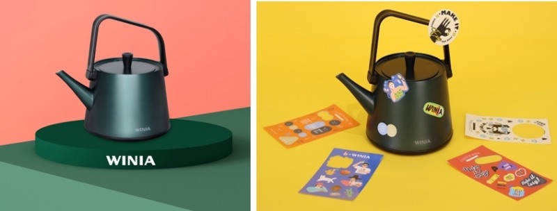 위니아딤채가 MZ세대를 겨냥한 DIY 디자인 전기주전자를 출시한다. 사진=위니아딤채