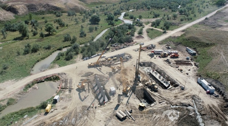 알마티 순환도로 공사현장. / 사진제공 = SK건설