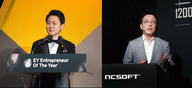 방준혁 넷마블 의장(왼쪽)과 김택진 엔씨 대표(오른쪽). 사진=각 사