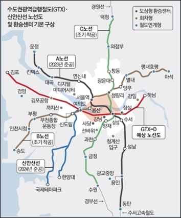 GTX-D 예상 노선도. / 사진제공 = 리얼투데이