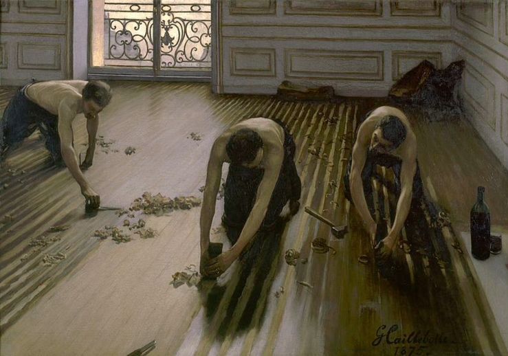 Gustave Caillebotte, The Floor Scrapers, 1875, oil on canvas 102x146.5cm Musee d'Orsay