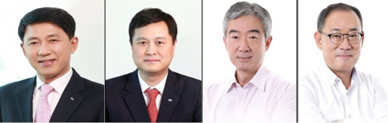 (왼쪽부터) KTB투자증권 최석종 부회장, KTB투자증권 이창근 대표이사 사장, KTB네트워크 신진호 대표이사 부회장, KTB네트워크 김창규 대표이사 사장 / 사진제공= KTB금융그룹