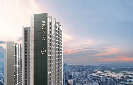 ▲ 푸르지오 브랜드 ‘브리티시 그린’ 외관. 사진 = 대우건설