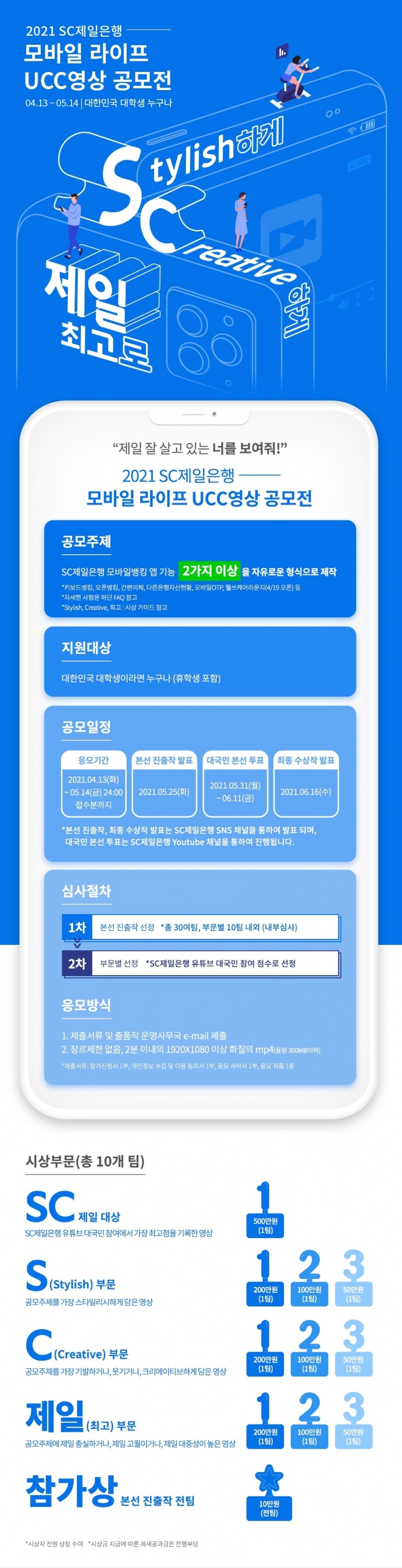 ▲ 2021 SC제일은행 모바일라이프 UCC 영상 공모전 포스터./사진 제공=SC제일은행