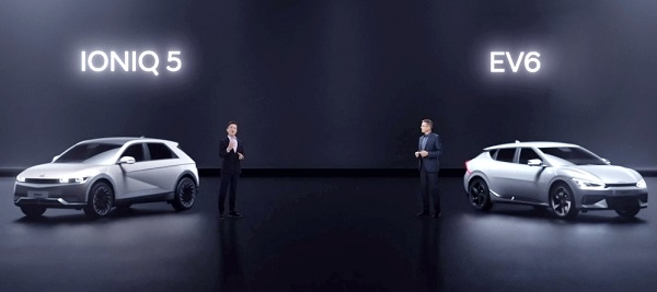 현대차 아이오닉5(왼쪽)과 기아 EV6.