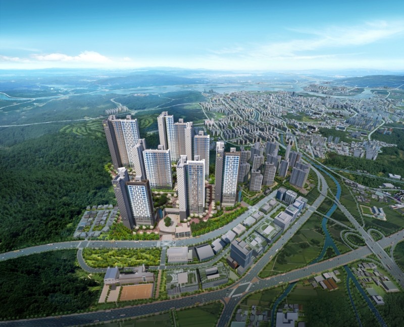 학곡지구 모아엘가 그랑데 광역조감도