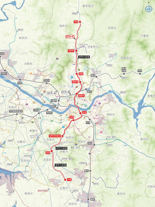 GTX-C 노선도 / 자료=국토교통부