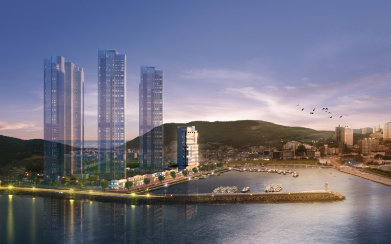 부산 오션시티 푸르지오 투시도 / 사진=대우건설