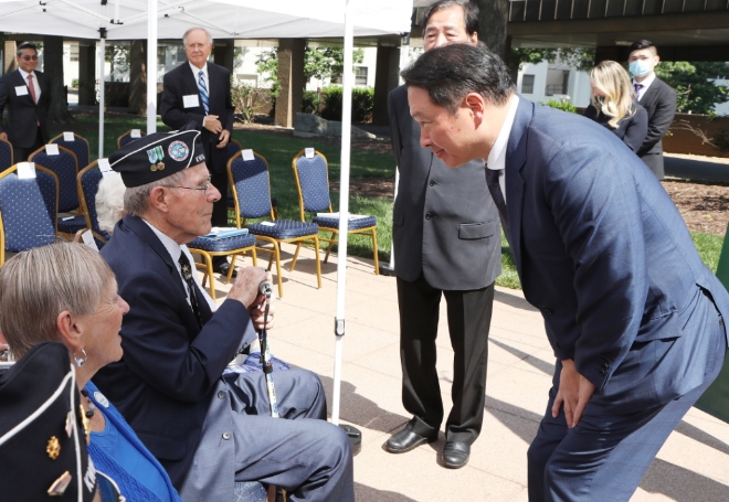 최태원 SK그룹 회장이 한미정상회담 기간 동안 경제 외교와 우호관계 강화에 기여했다. 사진=Sk그룹.