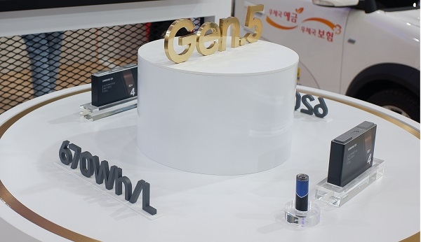 삼성SDI가 인터배터리2021에서 전시한 젠5 배터리.