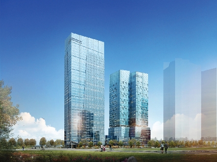 ▲ 송도 주상복합빌딩 투시도. 사진 = 포스코건설