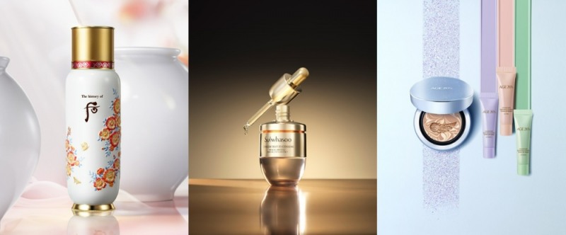 (왼쪽부터) LG생활건강 후, 아모레퍼시픽 설화수, 애경산업 AGE20's/사진제공=각 사, 본사 DB