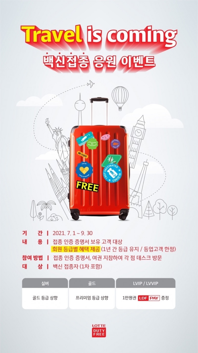 롯데면세점 백신접종 응원 이벤트. / 사진제공 = 롯데면세점