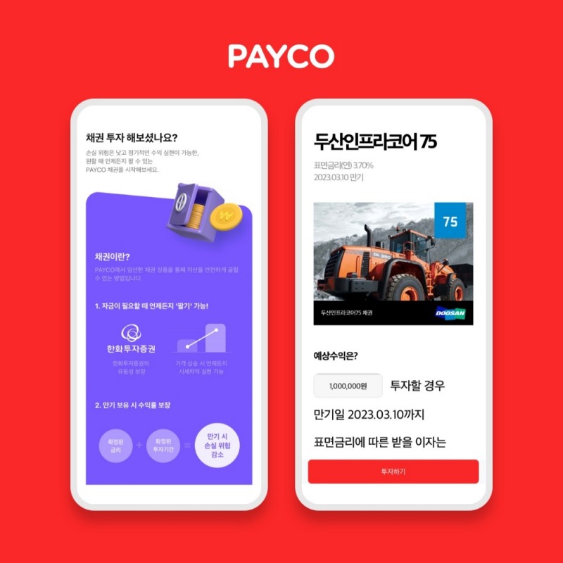 NHN페이코가 ‘페이코 투자’ 서비스에 채권 상품 2종을 추가하며 투자 상품 라인업을 강화했다고 2일 밝혔다. /사진=NHN페이코