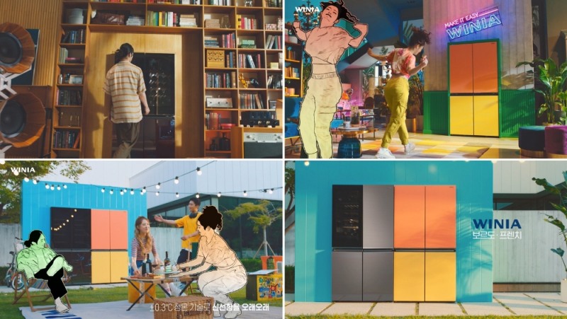 위니아딤채가 보르도 냉장고와 프렌치 냉장고 신규 광고 영상을 공개했다. 사진=위니아딤채