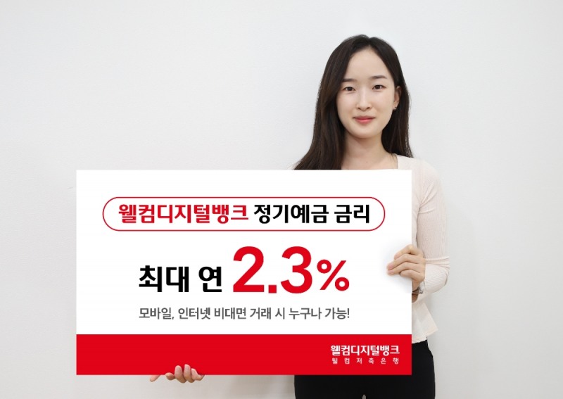 웰컴저축은행이 정기예금 금리를 최대 연 2.3%까지 올렸다고 8일 밝혔다. /사진=웰컴디지털뱅크