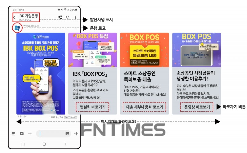 기업銀, 금융권 최초 ‘카드형 RCS 문자’ 도입