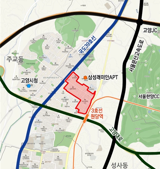 고양 원당6, 7구역 사업 예상지 / 사진=국토교통부