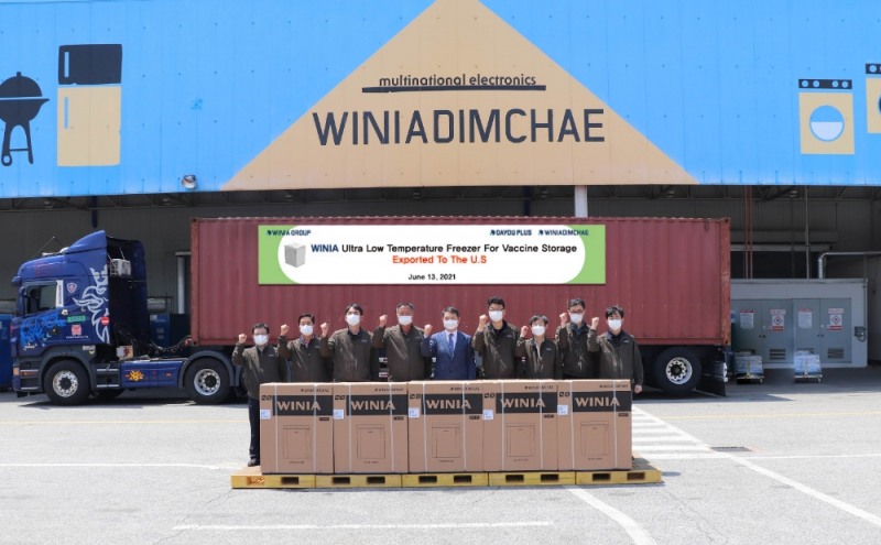 위니아딤채가 백신보관용 혈액냉동고를 미국 수출에 이어 국내에서도 본격 판매에 나선다. 사진=위니아딤채