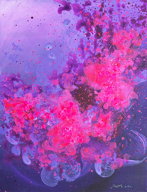 순연(純然)_튀다 65.1x50cm, Acrylic on canvas, 2021.