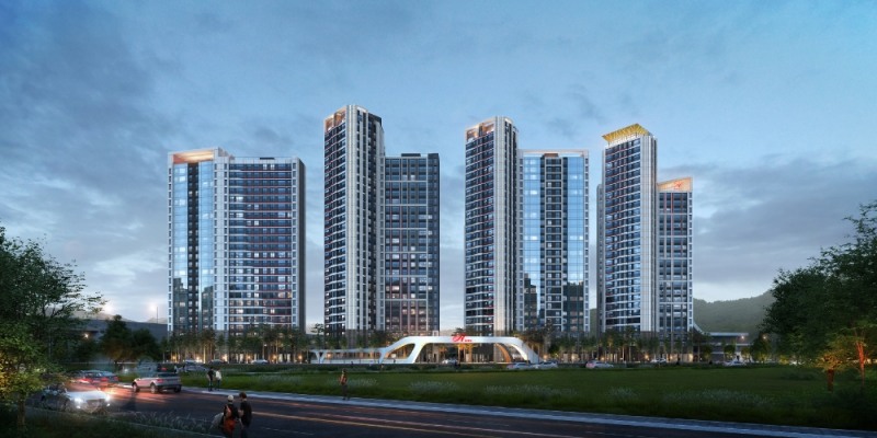 '안산 팔곡일동1구역 재건축 정비사업' 투시도. / 사진=현대엔지니어링