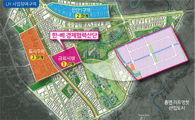 ‘한국-베트남 경제협력 산업단지’ 사업 토지 이용 계획도. / 사진제공=LH
