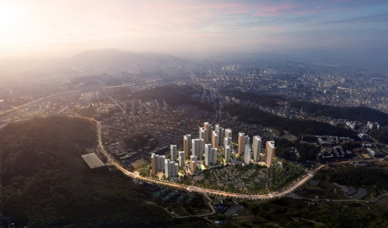 대전용운 e편한세상 에코포레 재건축정비사업 조감도. / 사진제공=한국토지신탁