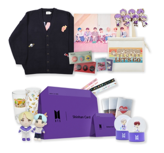 '신한day with BTS' 기프트 박스 예시. /사진제공=신한카드 홈페이지 화면 갈무리