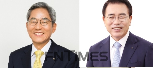 윤종규 KB금융그룹 회장(왼쪽)과 조용병 신한금융그룹 회장./사진=한국금융신문