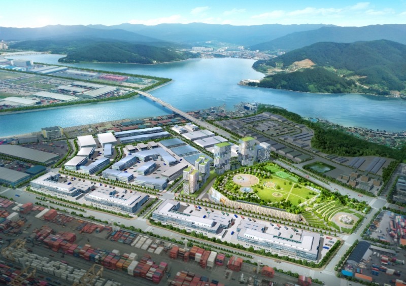 ‘부산항 신항 북 컨테이너 2단계 항만배후단지 조성사업’ 조감도. / 사진제공=DL이앤씨
