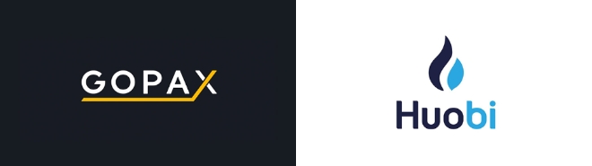 ▲자료=(왼쪽부터) 고팍스, 후오비코리아