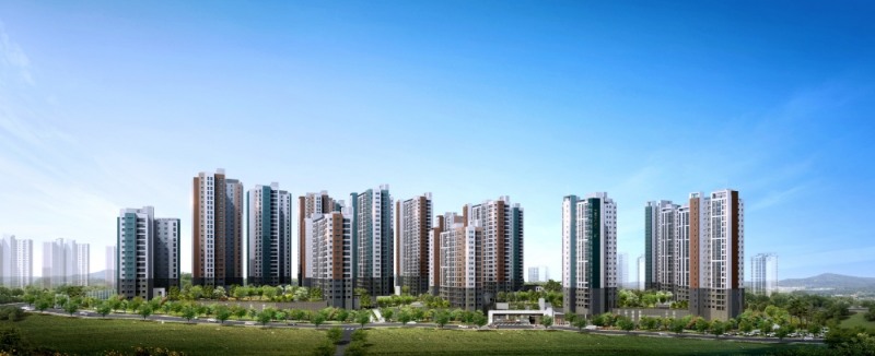 ‘운정신도시 푸르지오 파르세나’ 조경 투시도. / 사진제공=대우건설