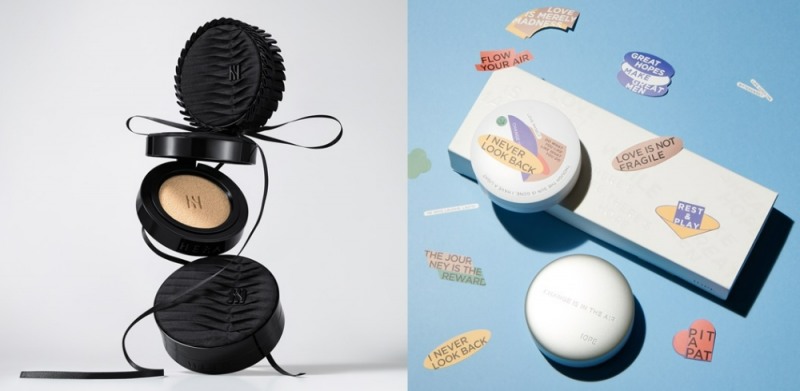 아모레퍼시픽, (왼쪽부터) 헤라 ‘블랙 쿠션 쿠튀르’. 아이오페 ‘에어쿠션 캔버스’/사진제공=아모레퍼시픽