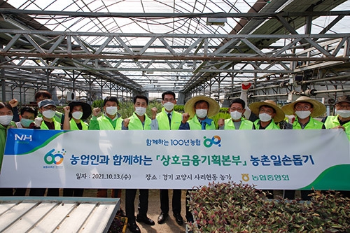 농협 상호금융기획본부, 화훼농가 일손돕기 실시