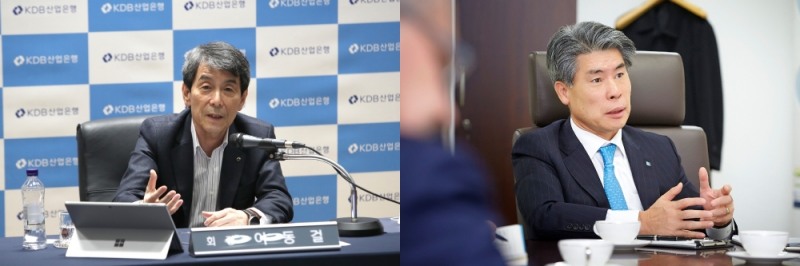 ▲이동걸 산업은행 회장, 윤종원 기업은행장./사진=각사