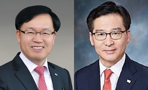 변재상 미래에셋생명 대표(왼쪽), 김재식 미래에셋생명 대표 내정자./사진=미래에셋생명