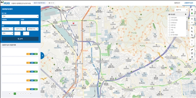 고분양가 심사시스템 초기화면. / 자료제공=HUG