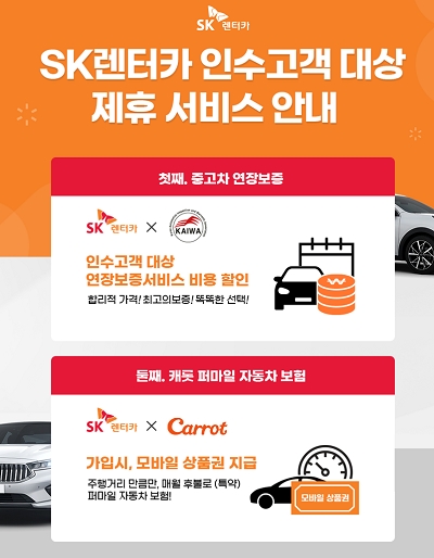 SK렌터카, 장기렌터카 인수자 대상 최대 12개월 연장보증 서비스 출시
