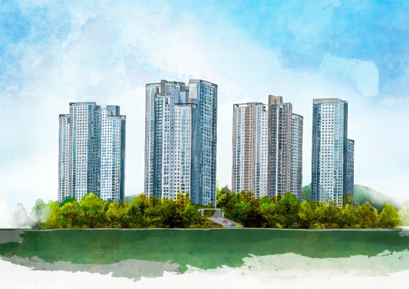 익산자이 그랜드파크 스케치 투시도 / 사진제공=GS건설