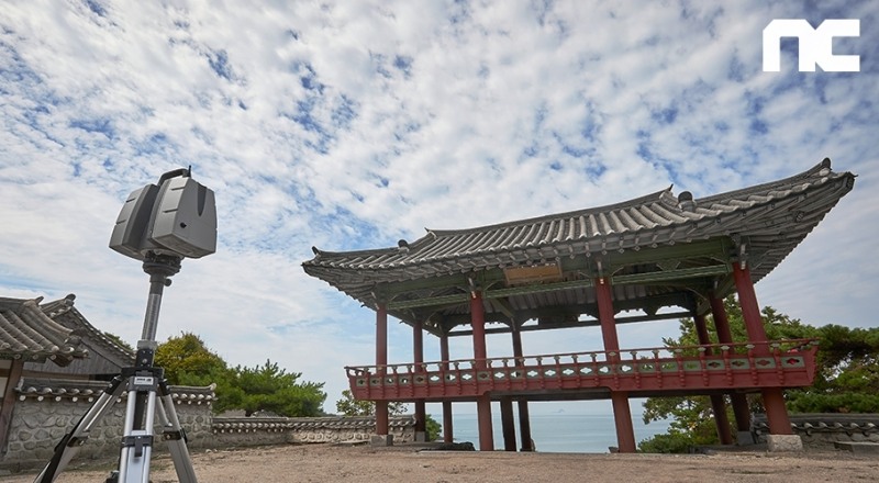 배경 스캔 장비 ‘라이다(LiDAR)'. 사진=엔씨소프트